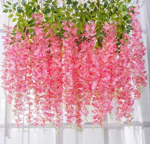 Well Art Gallery (Pack of 4 - pink) (43.2inch ) Artificial Wisteria Vine
