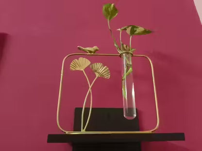 Propagation Station with Metal Frame Testube Glass Item Gift Home Decor