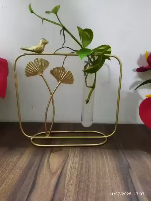 Propagation Station with Metal Frame Testube Glass Item Gift Home Decor