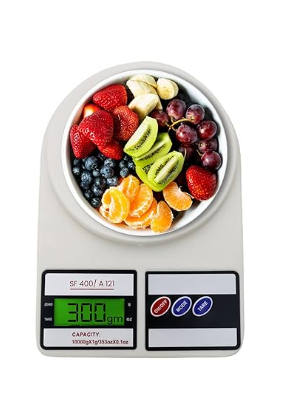 Digital Kitchen Weighing Machine Multipurpose Electronic Weight Scale with Backlit LCD Display for Measuring Food