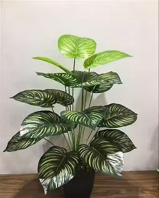 Artificial fake trees Maniplant Palm Plant 12 Leaves Without Pot ( 45cm.) Home Decore