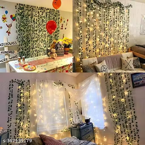 7.5 Feet Money Plant Home Décor String Lights | Battery Operated Waterproof Copper Lights |
