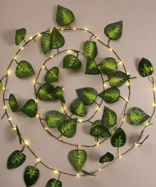 7.5 Feet Money Plant Home Décor String Lights | Battery Operated Waterproof Copper Lights |