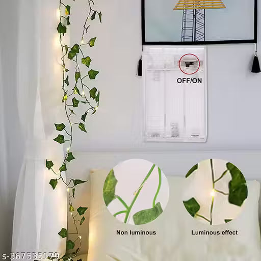 7.5 Feet Money Plant Home Décor String Lights | Battery Operated Waterproof Copper Lights |
